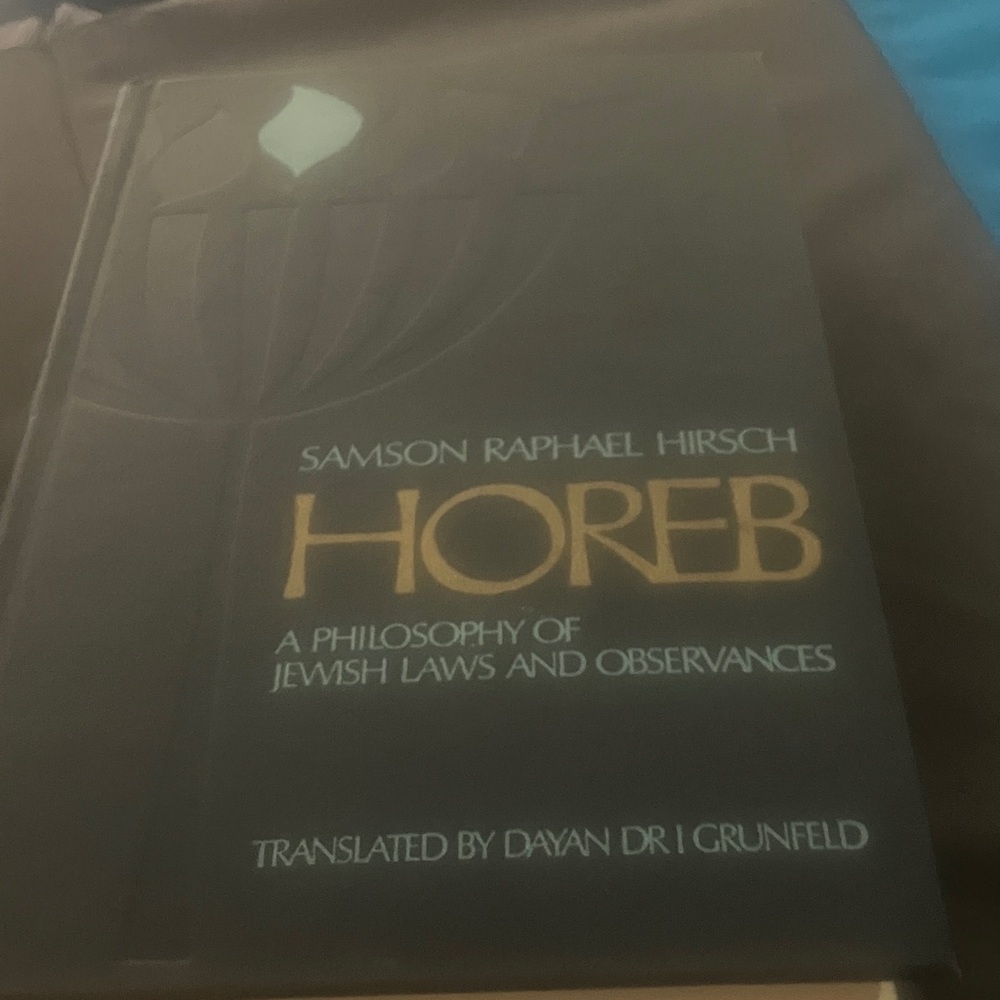 Horeb: A Philosophy of Jewish Laws and Observances Book